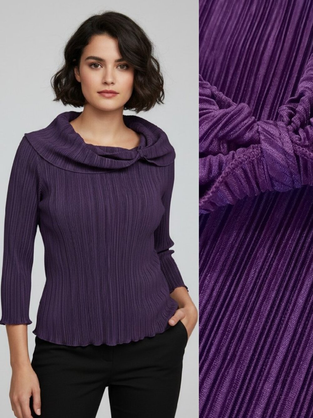 Vtg Y2K super stretch crinkle top - Coin brand